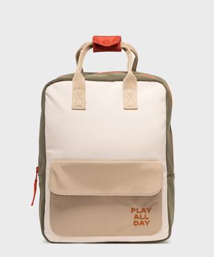 Sac à dos tricolore en toile garçon  vue1 - GEMO (ACCESS) - GEMO