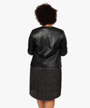 Veste femme col rond et fermeture zippée vue3 - GEMO (G TAILLE) - GEMO