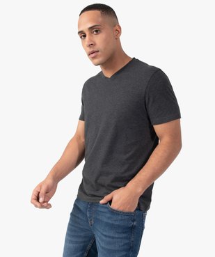 Tee-shirt homme à manches courtes et col V vue2 - GEMO (HOMME) - GEMO