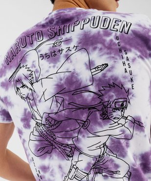 Tee-shirt à manches courtes tie-and-dye imprimé homme - Naruto Shippuden vue4 - NARUTO - GEMO