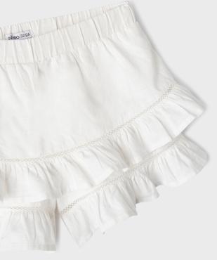 Short à volants en coton avec taille élastique fille vue3 - GEMO (JUNIOR) - GEMO