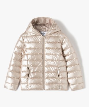 Blouson fille matelassé à capuche en matière déperlante vue1 - GEMO 4G FILLE - GEMO