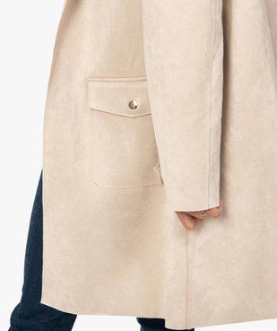 Veste femme longue avec finitions bord-franc vue2 - Nikesneakers(FEMME PAP) - Nikesneakers