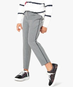 Pantalon fille à liseré contrastant - Lulu Castagnette vue1 - LULUCASTAGNETTE - GEMO