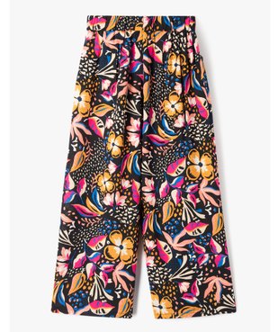 Pantalon ample à motifs fleuris fille vue3 - GEMO (ENFANT) - GEMO