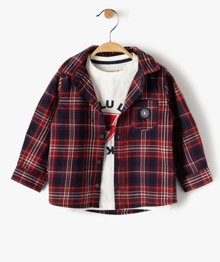 Ensemble 2 pièces bébé garçon : chemise + tee-shirt - Lulu Castagnette vue2 - LULUCASTAGNETTE - GEMO