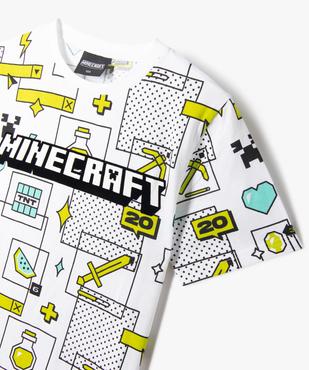 Tee-shirt Minecraft imprimé garçon vue2 - MINECRAFT - GEMO