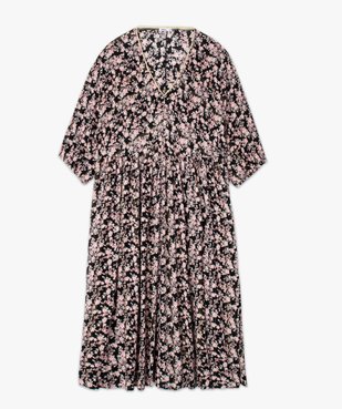 Robe femme grande taille à motifs fleuris et touches pailletées vue4 - GEMO (G TAILLE) - GEMO