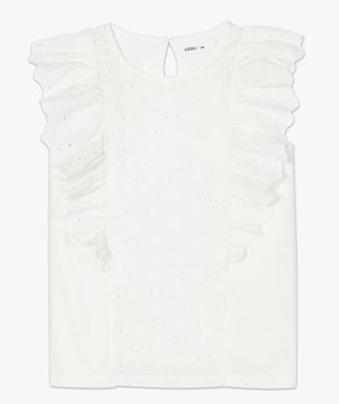 Tee-shirt femme bi-matières ajouré sur l’avant vue4 - GEMO(FEMME PAP) - GEMO