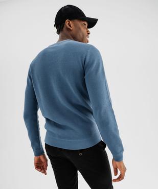 Pull en tricot perlé en coton homme vue4 - GEMO (HOMME) - GEMO