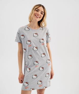 Chemise de nuit tee-shirt imprimée femme - Hello Kitty vue1 - HELLO KITTY - GEMO