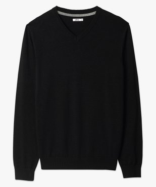 Pull fin à col V en coton homme vue4 - GEMO 4G HOMME - GEMO