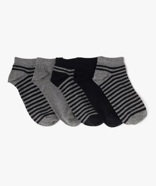 Chaussettes ultra courtes rayées garçon (lot de 5) vue1 - GEMO 4G GARCON - GEMO