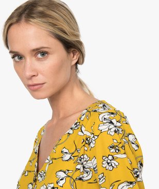 Blouse femme fluide à basque et fleurs vue2 - GEMO(FEMME PAP) - GEMO