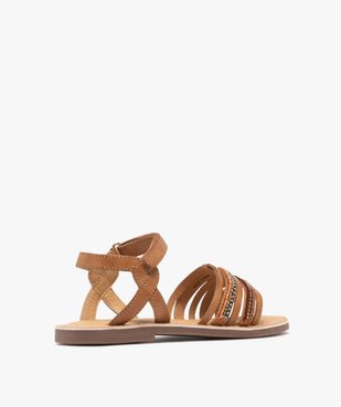 Sandales en cuir multibrides à perles fille  – Tanéo vue4 - TANEO GEMO FOR GOOD - GEMO