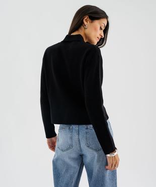 Cardigan zippé coupe courte femme vue3 - GEMO 4G FEMME - GEMO