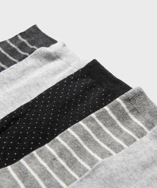 Chaussettes tige haute à motifs pois et rayures femme (lot de 5)  vue2 - GEMO 4G FEMME - GEMO