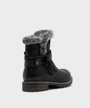 Boots fourrées avec brides cheville femme - Emilia Rosa vue4 - EMILIA ROSA - GEMO