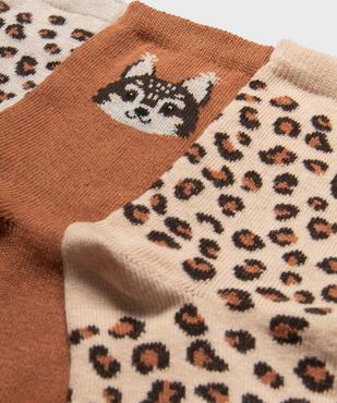 Chaussettes tige haute imprimées fille (lot de 3 paires) vue2 - GEMO 4G FILLE - GEMO