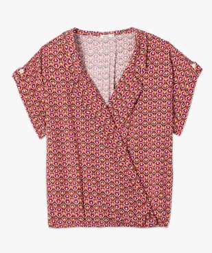 Chemise femme grande taille imprimée à col cache-cœur vue4 - GEMO (G TAILLE) - GEMO