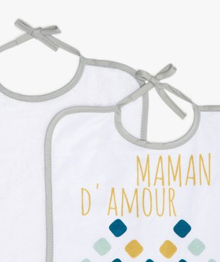 Bavoir bébé imprimé fantaisie (lot de 25) vue2 - DIVERS LICENCE - GEMO