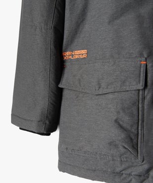Blouson garçon matelassé à capuche avec doublure chaude vue3 - GEMO (ENFANT) - GEMO