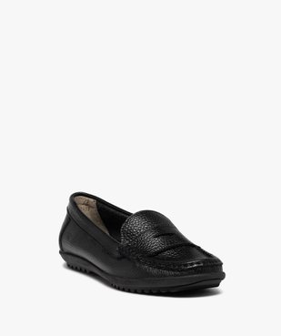 Mocassins confort femme dessus cuir uni vue3 - ZEN AIR - GEMO