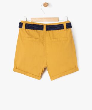 Short en twill avec ceinture tressée bébé garçon - LuluCastagnette vue5 - LULUCASTAGNETTE - GEMO