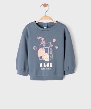 Sweat molletonné avec motifs bébé fille vue1 - GEMO 4G BEBE - GEMO