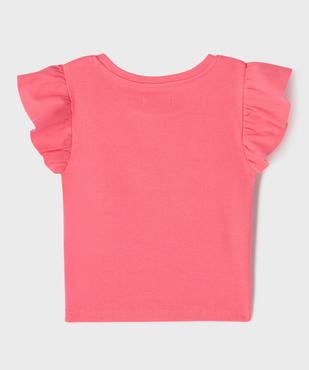 Tee-shirt manches courtes volantées fille vue4 - GEMO 4G FILLE - GEMO