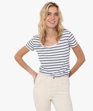 Tee-shirt femme imprimé à manches courtes vue1 - GEMO(FEMME PAP) - GEMO