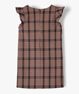 Robe fille à motif tartan avec volants sur les épaules vue4 - GEMO (ENFANT) - GEMO
