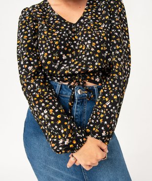 Blouse à manches longues à motifs fleuris femme vue2 - GEMO(FEMME PAP) - GEMO