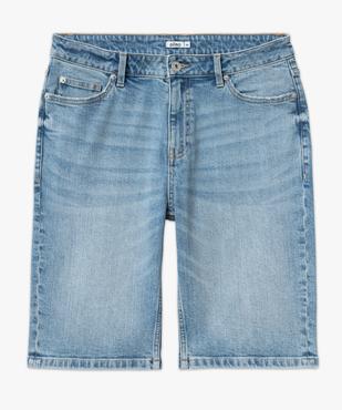 Bermuda en jean stretch et délavé coupe droite homme vue4 - GEMO 4G HOMME - GEMO