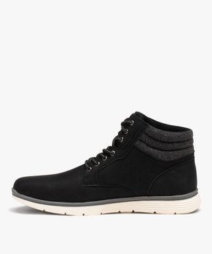 Baskets homme mid-cut avec col rembourré style denim vue3 - GEMO (CASUAL) - GEMO