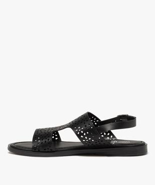 Sandales femme unies casual dessus ajouré vue4 - GEMO (CASUAL) - GEMO