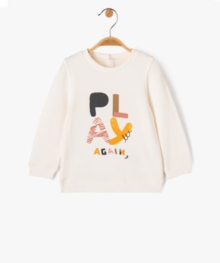 Sweat en maille bouclette imprimée bébé garçon vue1 - GEMO(BEBE DEBT) - GEMO