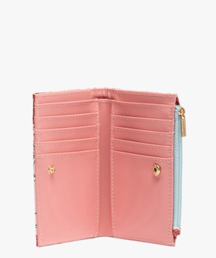 Portefeuille femme 2 volets à motifs fleuris vue2 - GEMO (ACCESS) - GEMO