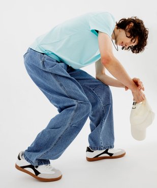 Jean baggy large en denim léger à taille élastiquée homme vue5 - GEMO (HOMME) - GEMO
