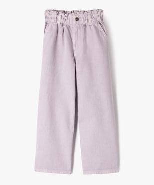 Jean wide leg avec ceinture élastique ajustable fille vue2 - GEMO (ENFANT) - GEMO