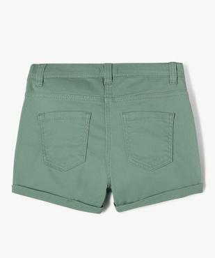 Short en coton stretch avec revers fille vue3 - GEMO (JUNIOR) - GEMO