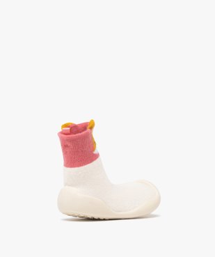 Chaussons bébé fille forme chaussette avec semelle anti-dérapante vue4 - GEMO (ENFANT) - GEMO