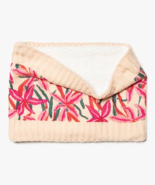 Snood fille fleurie à doublure chaude vue1 - GEMO (ENFANT) - GEMO