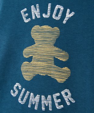 Tee-shirt bébé garçon imprimé avec manches courtes à revers - LuluCastagnette vue2 - LULUCASTAGNETTE - GEMO