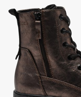 Bottines femme métallisées à lacets et semelle crantée vue6 - SOFTRELAX - GEMO