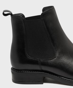 Chelsea boots en cuir lisse uni femme - Tanéo vue6 - TANEO - GEMO