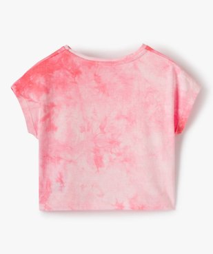 Tee-shirt court fille avec motif scintillant sur l’avant vue4 - GEMO (ENFANT) - GEMO