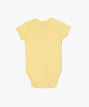 Body manches courtes fermeture croisée bébé (lot de 3) vue4 - GEMO 4G BEBE - GEMO