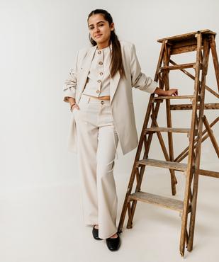 Pantalon large et fluide fille vue1 - GEMO (JUNIOR) - GEMO