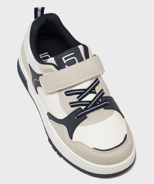 Baskets basses à scratch et lacets élastiques garçon - 5 Miles vue5 - 5 MILES - GEMO